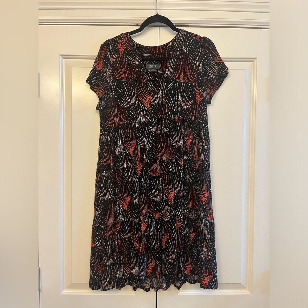Maeve Black and Orange Swing Dress • Size Medium